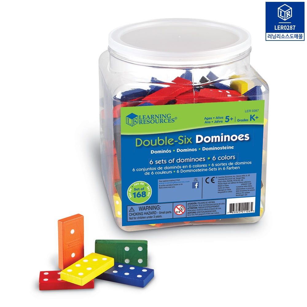 [가베가족] 칼라 도미노 버켓(168개) Color Dominoes in a Bucket [LER0287] / 수학 필수 교구