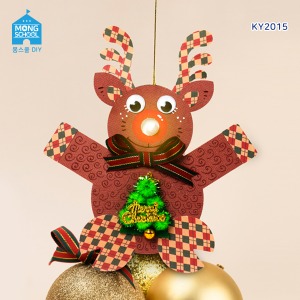 (몽스쿨)KY2015 크리스마스만들기 반짝루돌프(4set) /re