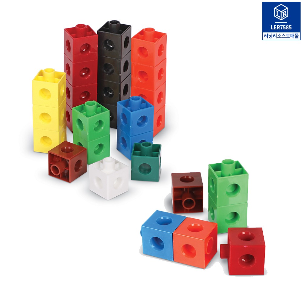 [가베가족] 스냅큐브 500pcs(링킹큐브/멀티큐브) Snap Cubes?, Set of 500 [LER7585] / 수학 필수 교구